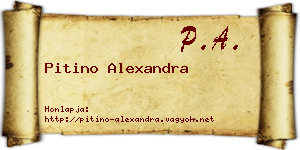 Pitino Alexandra névjegykártya
